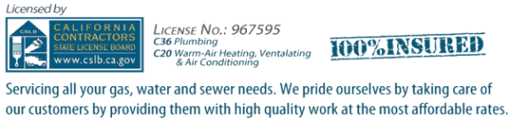 AAP-All American Plumbing Licensed and Insured C-36 and C-20  No. 967595